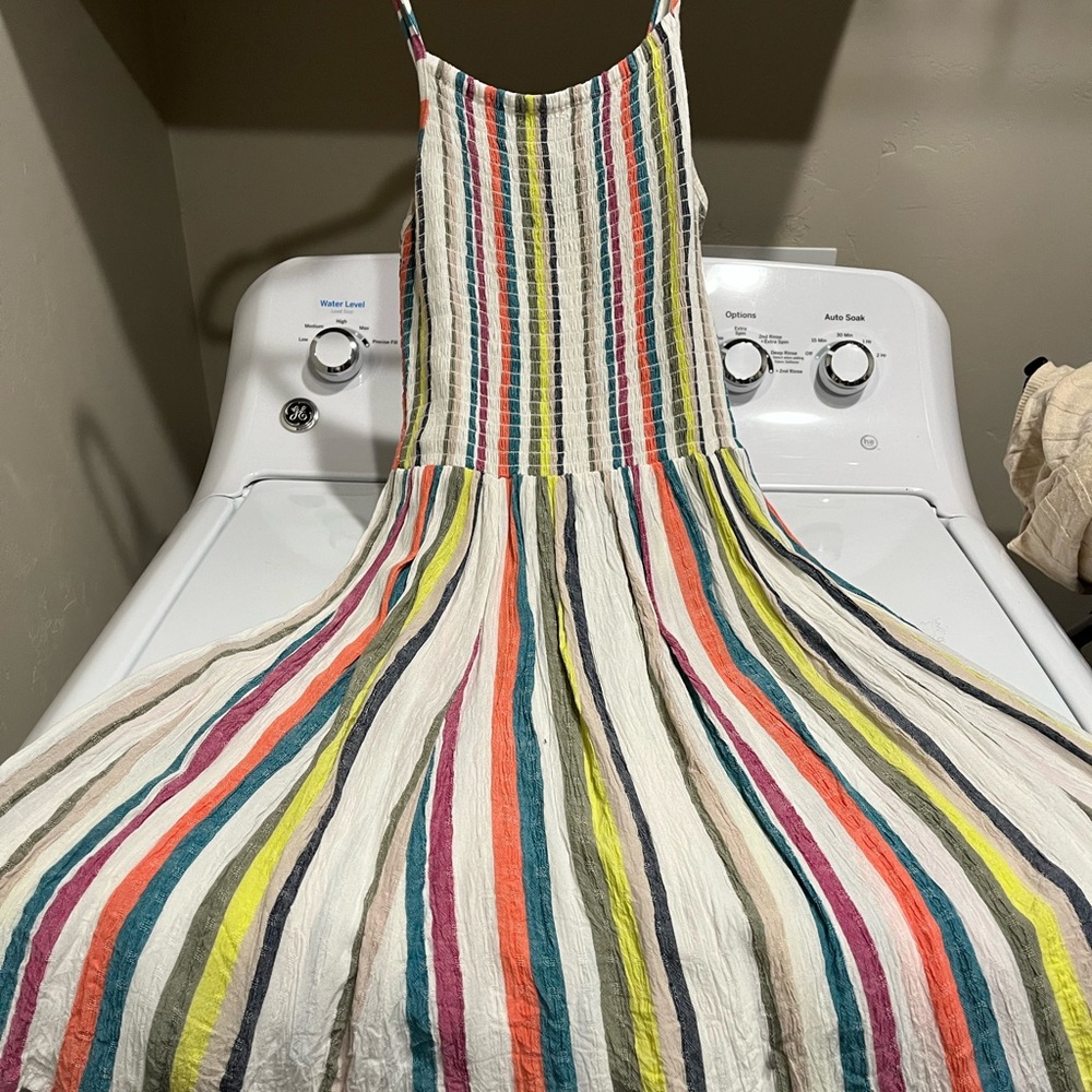 Colorful Striped Mini Dress
